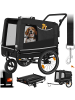 tectake Hundewagen 3in1 multifunktional mit Reflektoren, Leine und Warnfahne