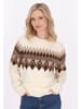 VIRITA Women Pullover in Wollweiss Mehrfarbig