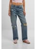 2Y Studios 2Y Studios Eda Destroyed Slim Fit Jeans in mid blue