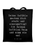 Mr. & Mrs. Panda Tote Bag Spruch Emotionen ausdrücken mit Spruch in Schwarz