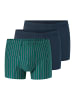 Schiesser Retro Short / Pant 95/5 Essentials in Blau / grün