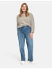 SAMOON Hose Jeans lang in Bleached Blue Denim