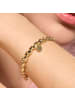Luxenter Armband aus 925er Sterlingsilber und Zirkonia, glänzend mit 18K Gelbgold-Finish