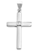 Adeliás Damen Anhänger – Kreuz Kreuzanhänger aus 925 Silber mit Zirkonia in silber