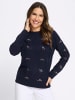 Sieh an! Ajour-Pullover in marine
