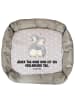 Mr. & Mrs. Panda Tierbett Pinguine Kuscheln mit Spruch in Grau Pastell
