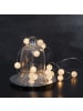 MARELIDA LED Drahtlichterkette Mini Kugeln Eisglas Optik L: 1,4m in transparent