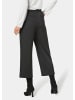 GOLDNER Verkürzte Jersey-Hose VERA mit Biesen in schwarz
