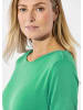 GOLDNER Pullover mit U-Boot-Ausschnitt aus Baumwoll-Viskose-Mix in jadegrün