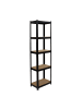 relaxdays Schwerlastregal in Schwarz/ Braun - (B)50 x (H)180 x (T)30 cm
