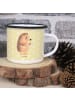Mr. & Mrs. Panda XL Emaille Tasse Igel Kuchenstück ohne Spruch in Gelb Pastell