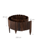 relaxdays Beeteinfassung in Dunkelbraun – (B)200 x (H)20 cm