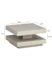 KADIMA DESIGN Couchtisch 60x60x34 cm Sandfarben Sofatisch in Stein-Optik Modern, in Beige