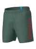 Arena Badeshorts Logo in sage-fluo red