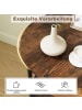 COSTWAY Beistelltisch 2-stufig in Braun