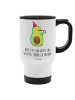 Mr. & Mrs. Panda Kaffeebecher To Go Avocado Feier mit Spruch in Weiß