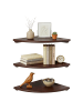 relaxdays Eckregal in Dunkelbraun - (B)25 x (H)3 x (T)25 cm