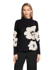 Betty Barclay Feinstrickpullover mit Stehkragen in Patch Black/Cream