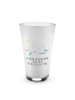 Mr. & Mrs. Panda Glas Einhorn Sternenhimmel mit Spruch in Transparent