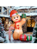 Outsunny Aufblasbare Weihnachtsdeko-170L x 100B x 245H cm-Orange