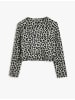 KOTON Bluse in Grau Gemustert