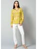 Alba Moda Druckbluse in grafischem Dessin in limette / beige