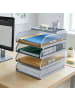 relaxdays Briefablage in Silber - (B)25 x (H)31 x (T)32 cm