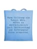 Mr. & Mrs. Panda Tote Bag Spruch Hoffnung in schwierigen Zeiten ... in Sky Blue