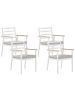 Beliani 4er-Set Gartenstuhl CAVOLI in Weiß/Beige/Braun