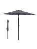 ABRIHOME Sonnenschirm in Grau Ø270 cm knickbar für Garten Balkon Strand