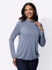 Sieh an! Stehkragen-Shirt in taubenblau