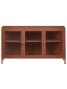 Beliani Vitrine NEWPORT in Braun/Gold - (W) 115 x (H) 64 x (L) 35 cm
