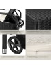 tectake Rattan Sonnenliege, abnehmbares Kopfkissen, 200 x 70 x 33 cm