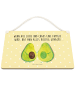 Mr. & Mrs. Panda holzbild Avocado Pärchen mit Spruch in Gelb Pastell