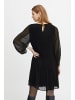 ICHI Blusenkleid IHNALLA DR  - 20118110  Kleid mit 3/4    Ärmeln in Schwarz