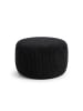 relaxdays Pouf in Schwarz - (H)25 x Ø 35 cm