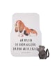 Mr. & Mrs. Panda Auto Fußmatte Hund Basset Hound mit Spruch in Weiß