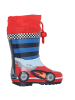 Playshoes Gummistiefel Rennwagen in Rot/Blau