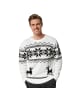 tectake Winterlicher Strickpullover in weißer und schwarzer Farbe, schwarz/weiß