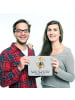 Mr. & Mrs. Panda Mauspad Anwalt Herz mit Spruch in Grau Pastell