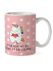 Mr. & Mrs. Panda Kindertasse Einhorn Herz mit Spruch in Rot Pastell