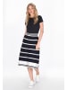 DreiMaster Women Skirt in navy white stripe