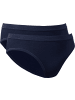 Con-ta Baumwolle, Feinripp Hüftslip 2er-Pack in marine