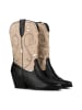 PS Poelman Westernstiefel "LOLA" in Schwarz und Taupe