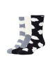 camano Sockenbox cozy patterned 3er Pack black