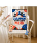 Mr. & Mrs. Panda Plakat Team modern Design mit Spruch in Weiß