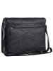 Leonhard Heyden Hamburg Messenger Leder 38 cm Laptopfach schwarz