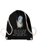 Mr. & Mrs. Panda Sportbeutel Pinguin Duschen mit Spruch in Schwarz