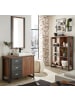 Furn.Design Bad-Regal Eiche Stirling, Matera grau, Badregal 90 x 140 cm