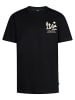Petrol Industries Rückenprint T-Shirt Tetons in Schwarz